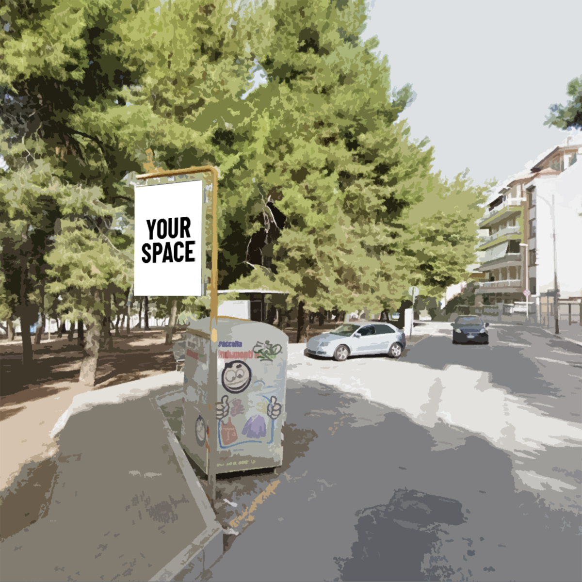 SPAZIO PUBBLICITARIO 100 x 140 Andria - Via L. Morelli (ANDRIA) Dal 19/10/2026 al 29/11/2026 42 giorni